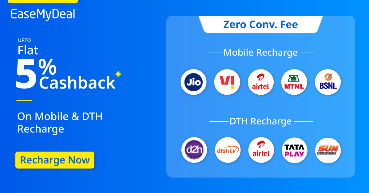 How to Get Flat 5% Cashback on Mobile & DTH Recharges – No Convenience Fee!